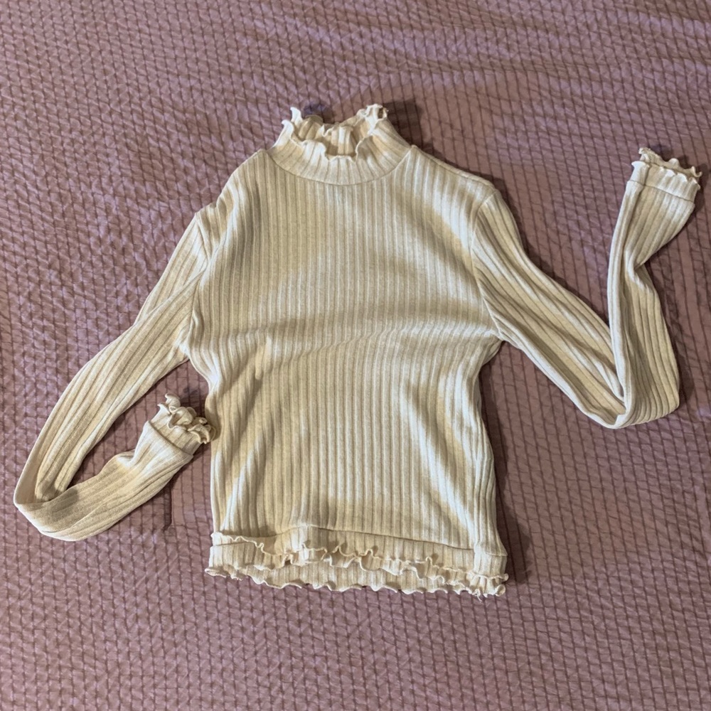 Forever 21 Stretchy Long Sleeve Crop Top